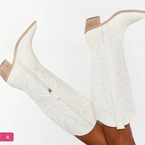 Dolce Vita Solei Western Boot- White
